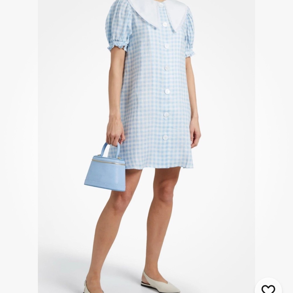 Sleeper Marie Linen Dress Blue Vicky Small S